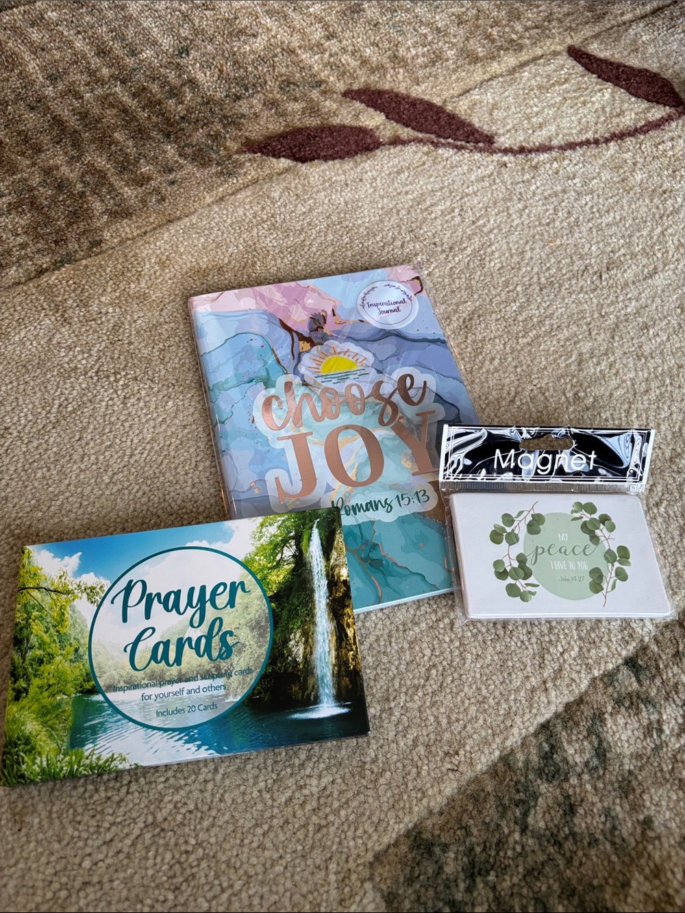 NWT Choose Joy Inspirational Journal/Prayer Cards/Peace Magnet - Picture 8 of 8